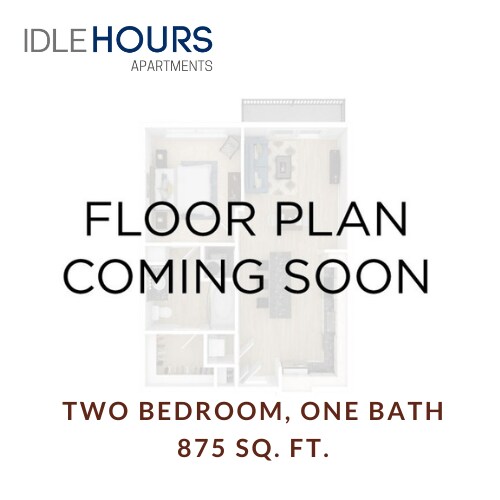 2 Bedroom 1 Bath 1501-1 floor plan